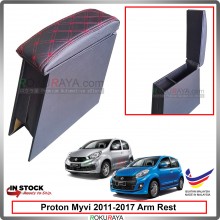 Perodua Myvi (2nd Gen) 2011-2017 4' Plywood PVC Armrest Center Console Box (Sponge+Diamond)